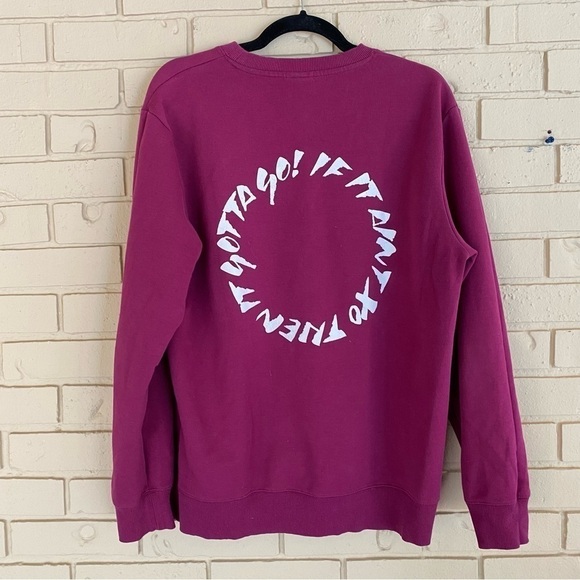 H&M The Weekend Collaboration Maroon sweatshirt top Size Medium M - Picture 3 of 6